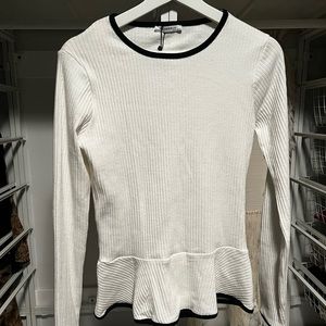Zara knit shirt with peplum waist